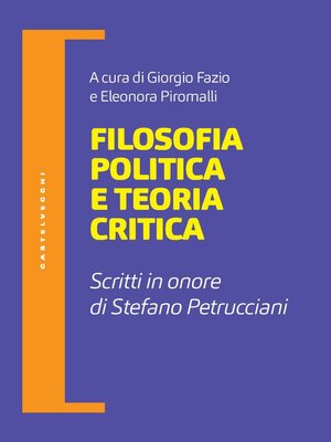 cover image of Filosofia politica e teoria critica